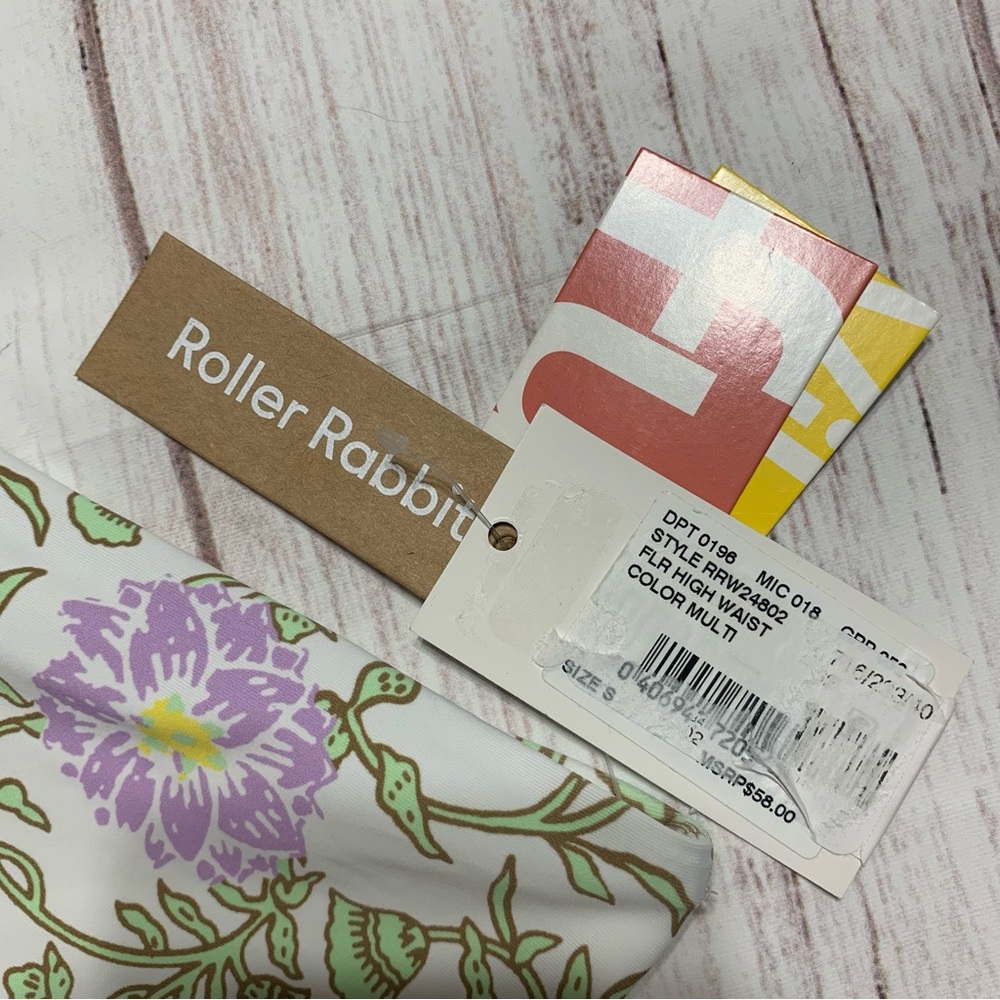 NWT Roller Rabbit Daphne Floral Printed High Waisted Swim Bottom - Picture 7 of 7